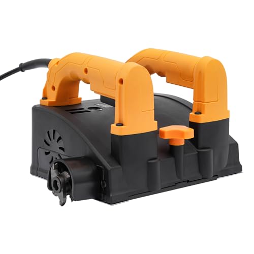 Betonfräse Elektrische 1200W, 1000-4000r/min Sanierungsfräse, Putzfräse Mauerfräse, 1-4mm Hobeltiefe, 15cm Breite, Wandhobelmaschine Walzenfräse