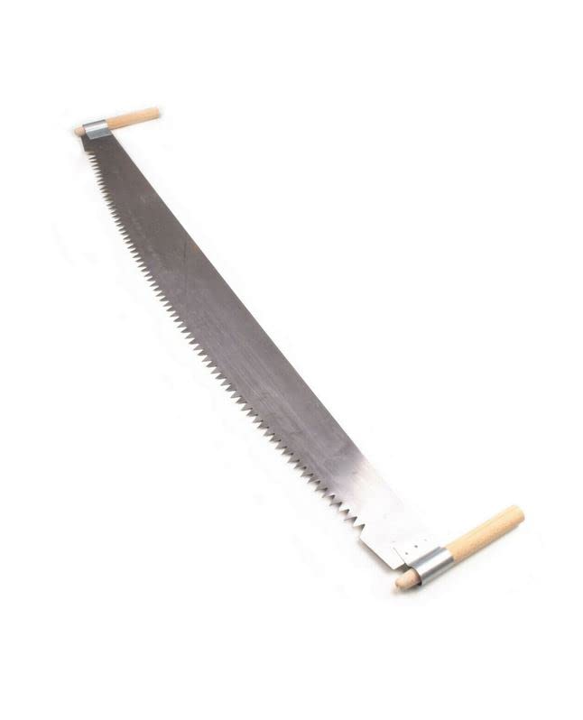 BAUSTER® Ablängsäge Holzsäge Gartensäge Sägebogen Zweimannsäge Bügelsäge Säge Kreissäge lange Holzsäge 100cm Brennholz, Forstwirtschaft, Baumfällung, Gartenarbeit