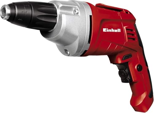 Einhell TH-DY 500 E Trockenbauschrauber (230V, 500W, 0-2.200 1/min, Auto-Start-Stop Getriebe, Alu-Getriebekopf, magnetische Bitaufnahme, Gürtelhaken)