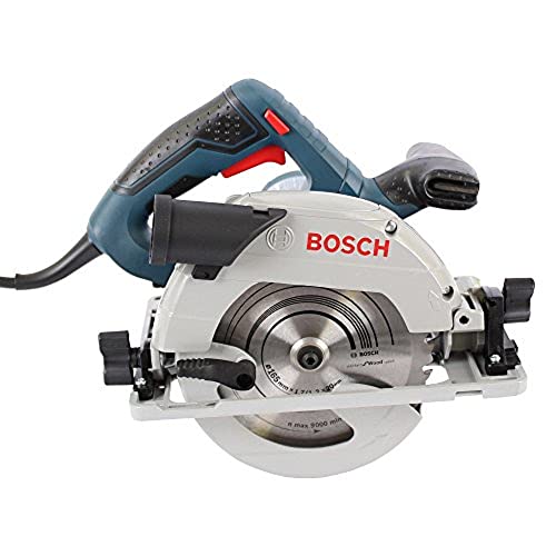 Bosch Professional Handkreissäge GKS 55+ GCE (inkl. Innensechskant, 1xKreissägeblatt for Wood, Parallelanschlag, Vakuumadapter, im Karton)