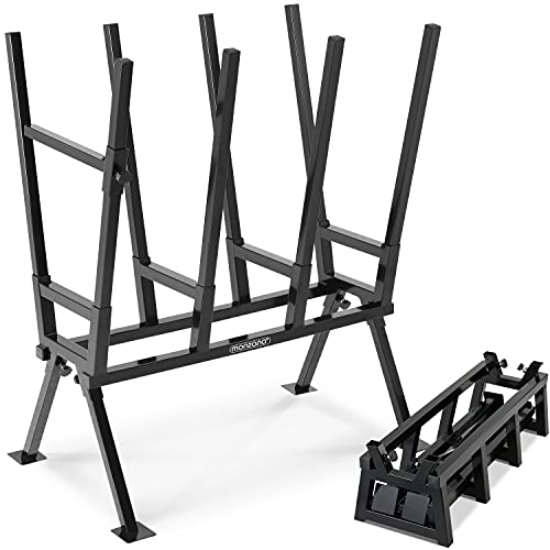 Gardebruk® Sägebock 77x50x105cm 400 kg Belastbarkeit mit Feststellbügel Höhenverstellbar Stahl Holzsägebock Holz Sägehilfe