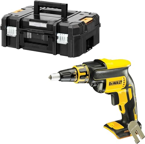 Dewalt 18 Volt Akku-Trockenbauschrauber DCF620NT (bürstenloser Motortechnologie, elektronische Motorbremse, kompakte Abmessungen, Schraubtiefenanschlag, T-Stak BOX, ohne Akkus u. Ladegerät)