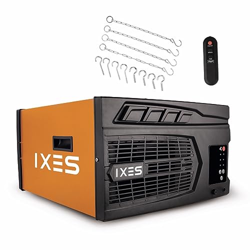 IXES Luftfilter IX-LF475 Luftreiniger | Filtration von Feinstäuben & Aerosolen bis 1 µm | 110 W Leistung | 740 m³/h Luftfilterleistung | inkl. Fernbedienung | für Räume bis zu 400 m²
