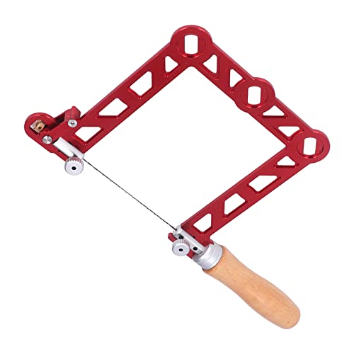 Laubsäge, professionelle Hochleistungs-Handsäge mit Laubrahmen und Ersatzblatt, Holzbearbeitung, multidirektionales Schneide-Handwerkzeug, Laubsäge für Holz, Kunststoff, Gummi, weiches Metall(5in)