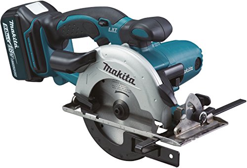 Makita Akku-Handkreissäge 51 mm, (18 V/5 Ah, 2 Akkus und Ladegerät im Makpac), DSS501RTJ, Schwarz, Blau