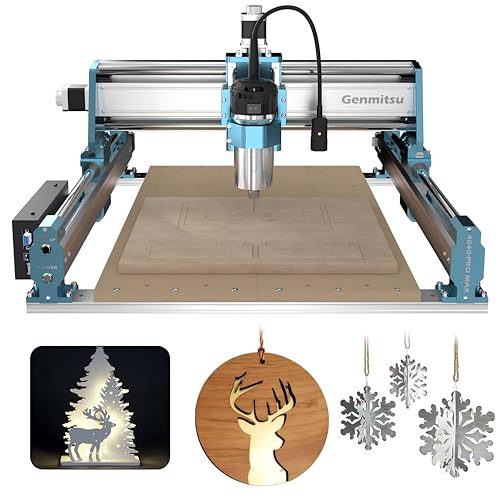 Genmitsu CNC-Fräsmaschine 4040-PRO MAX zum Fräsen von Holz, Metall und Acryl, GRBL-Steuerung, 3-Achsen-Graviermaschine mit 710-W-Trimmer und Linearschienenantrieb