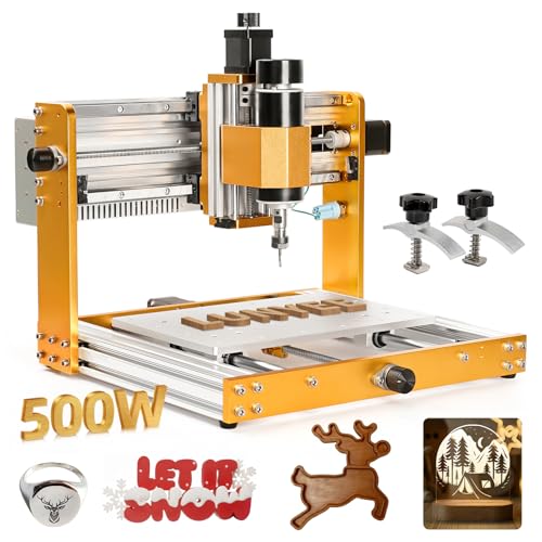 Lunyee 3018 Pro Ultra CNC-Fräsmaschine, 500 W All Metall fräsmaschine, verbesserte 3-Achsen-Graviermaschinen-Endschalter und Not-Aus mit GRBL-Offline-Steuerung für Metall, Holz, Acryl, PCB-MDF